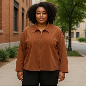 Vintage Briggs NY Women's Plus Size Zip Up Jacket